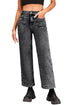 Patch Pocket Straight Leg Loose Fit Jeans